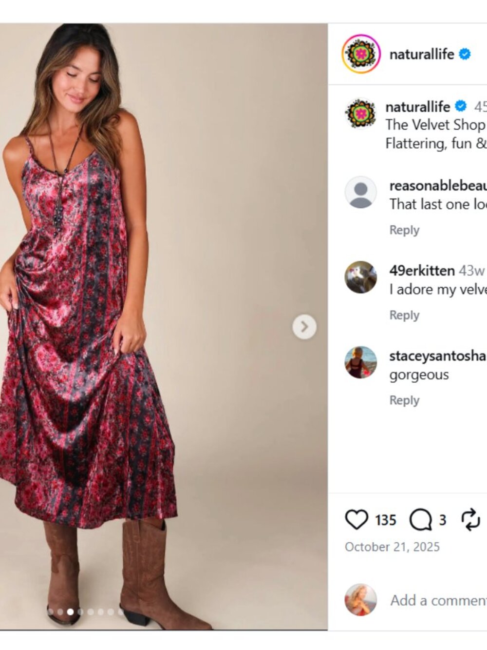 Natural Life Burgundy Floral Velvet Slip Maxi Dress – Pink Accents – XL